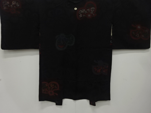 JAPANESE ANTIQUE HAORI / TAISHO ROMAN STYLE / SILK / URUSHI / WOVEN TREASURES